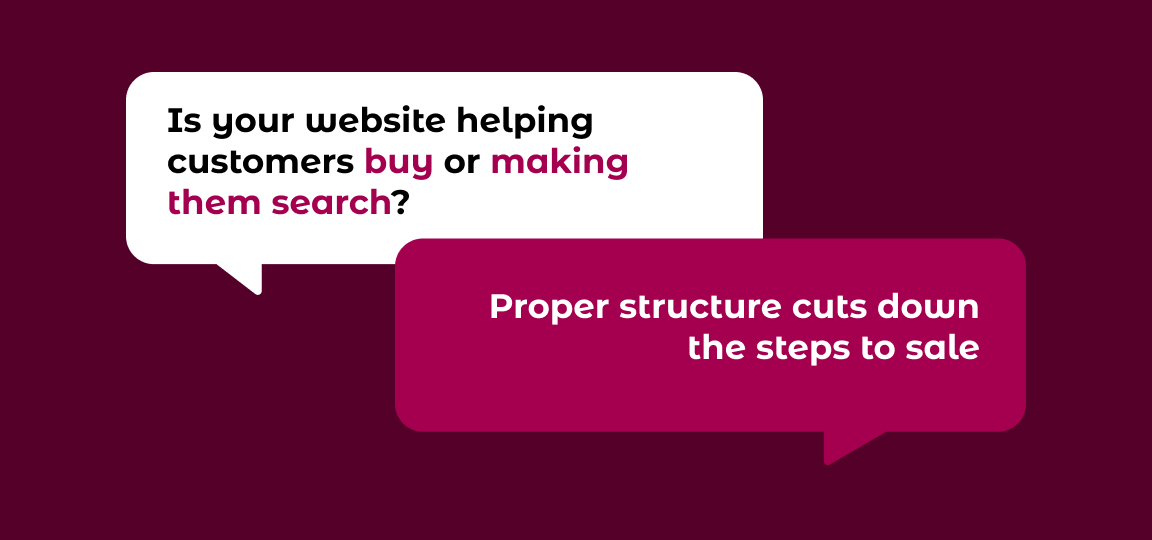 online store website navigation